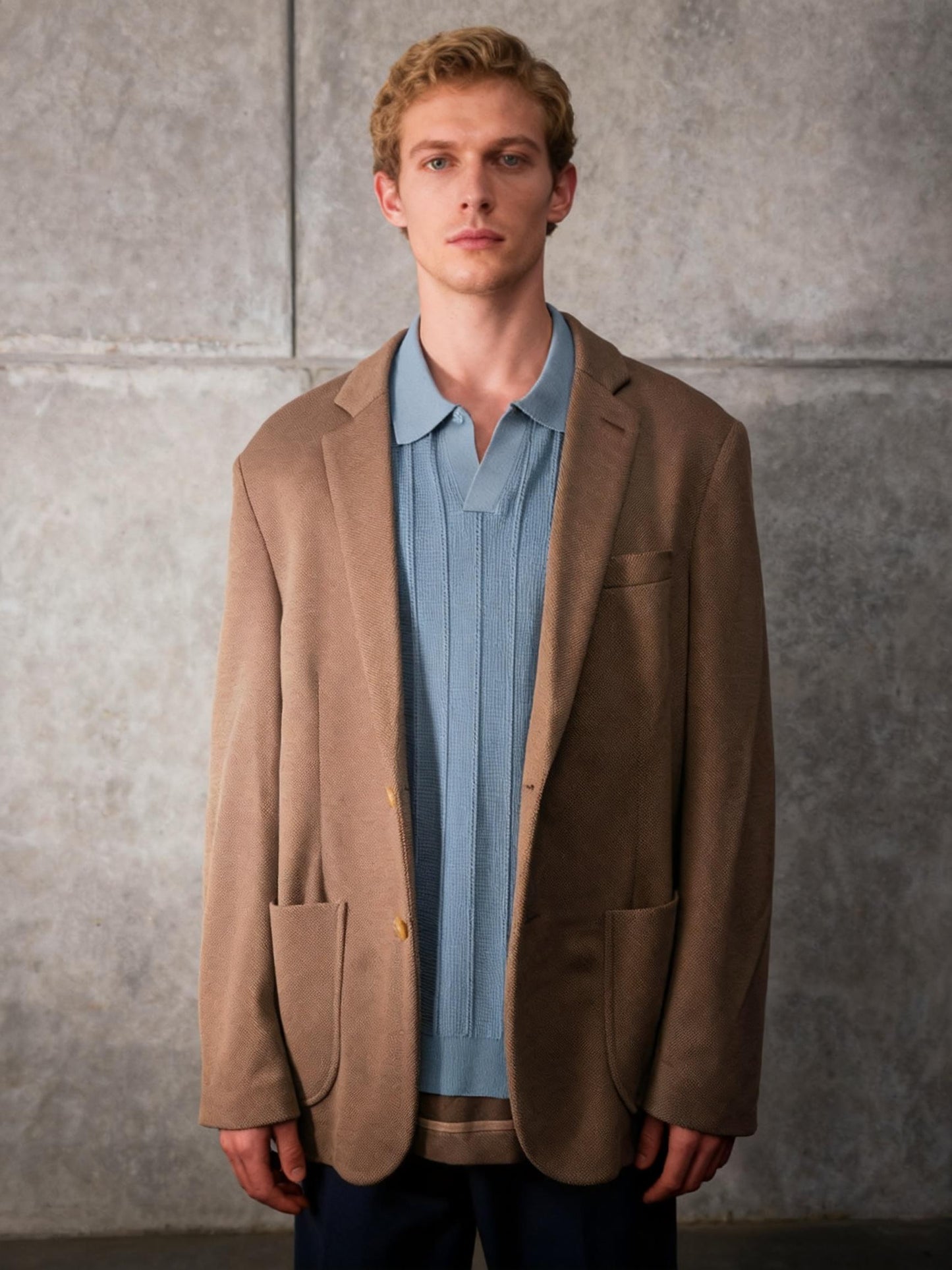 PJ PAUL JONES Mens Casual Blazers Lightweight Cotton-Linen Sport Coat 2 Button Unlined Suit JacketSize L