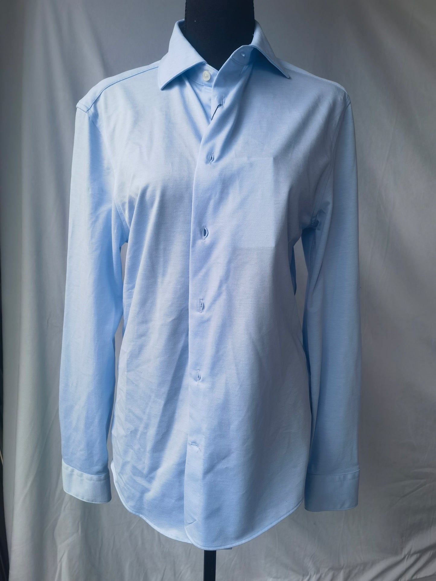 ZARA  blue casual long sleeve Loose Poplin Shirt shirt size S