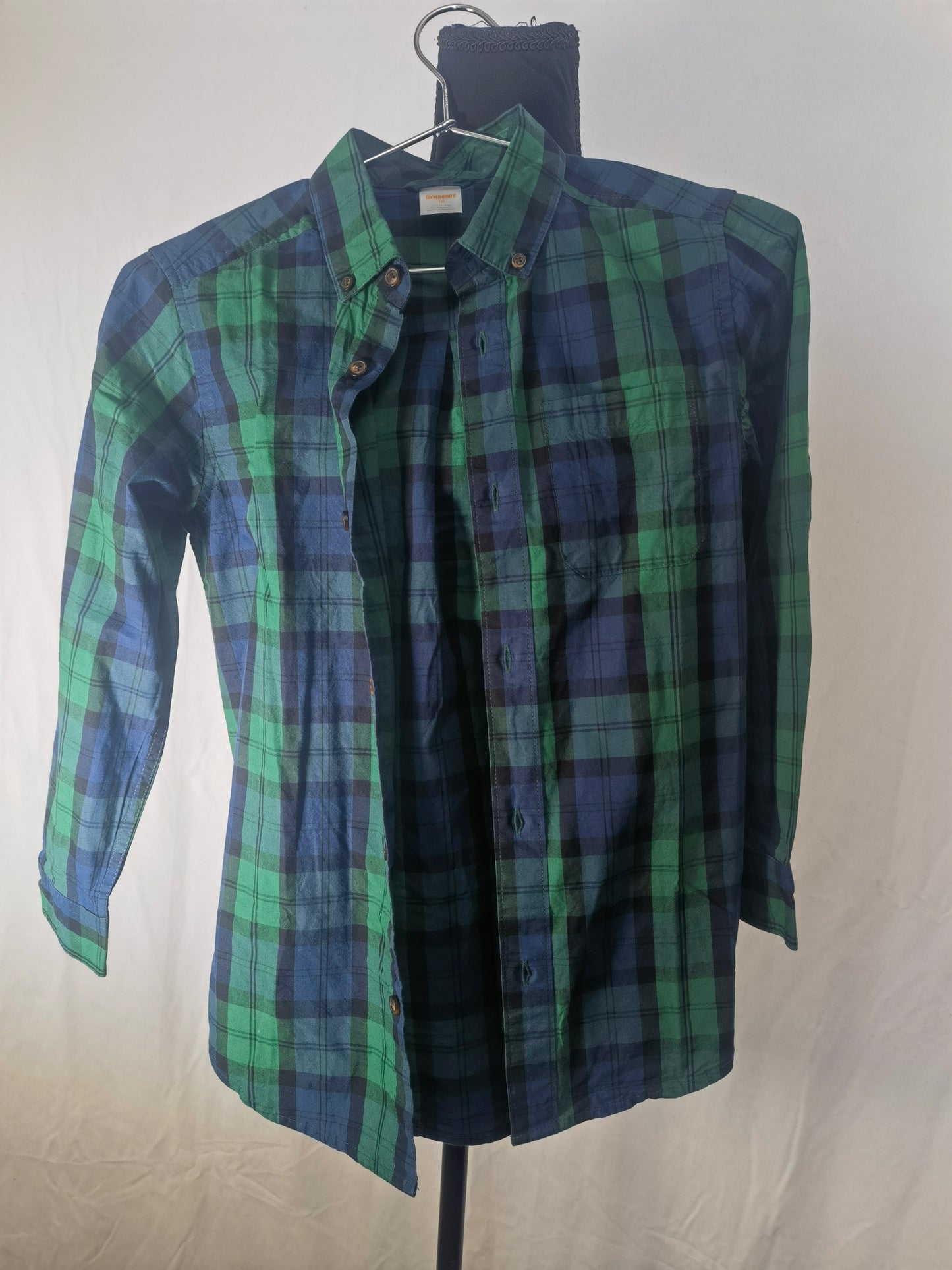 Mens Matching Family Plaid Poplin Button Up Shirt - All Dressed Up - greensize 10