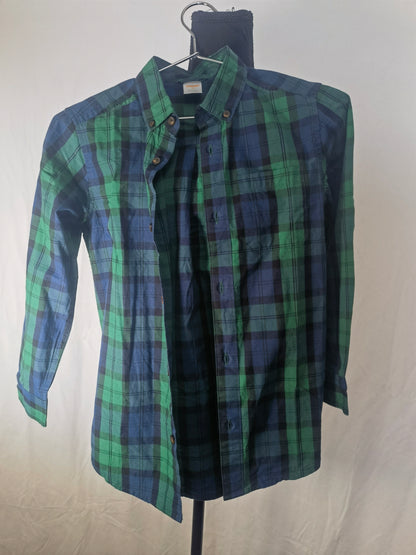 Mens Matching Family Plaid Poplin Button Up Shirt - All Dressed Up - greensize 10