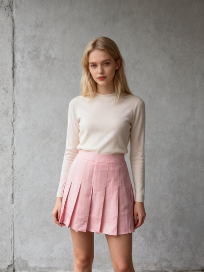 Women's High Cotton Waist Flared Knit Skart Short Stylish Skirt Size S