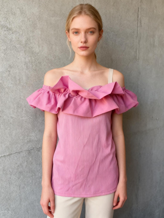 FLUTTER SLEEVE: PINK SAPPHIRE Size S