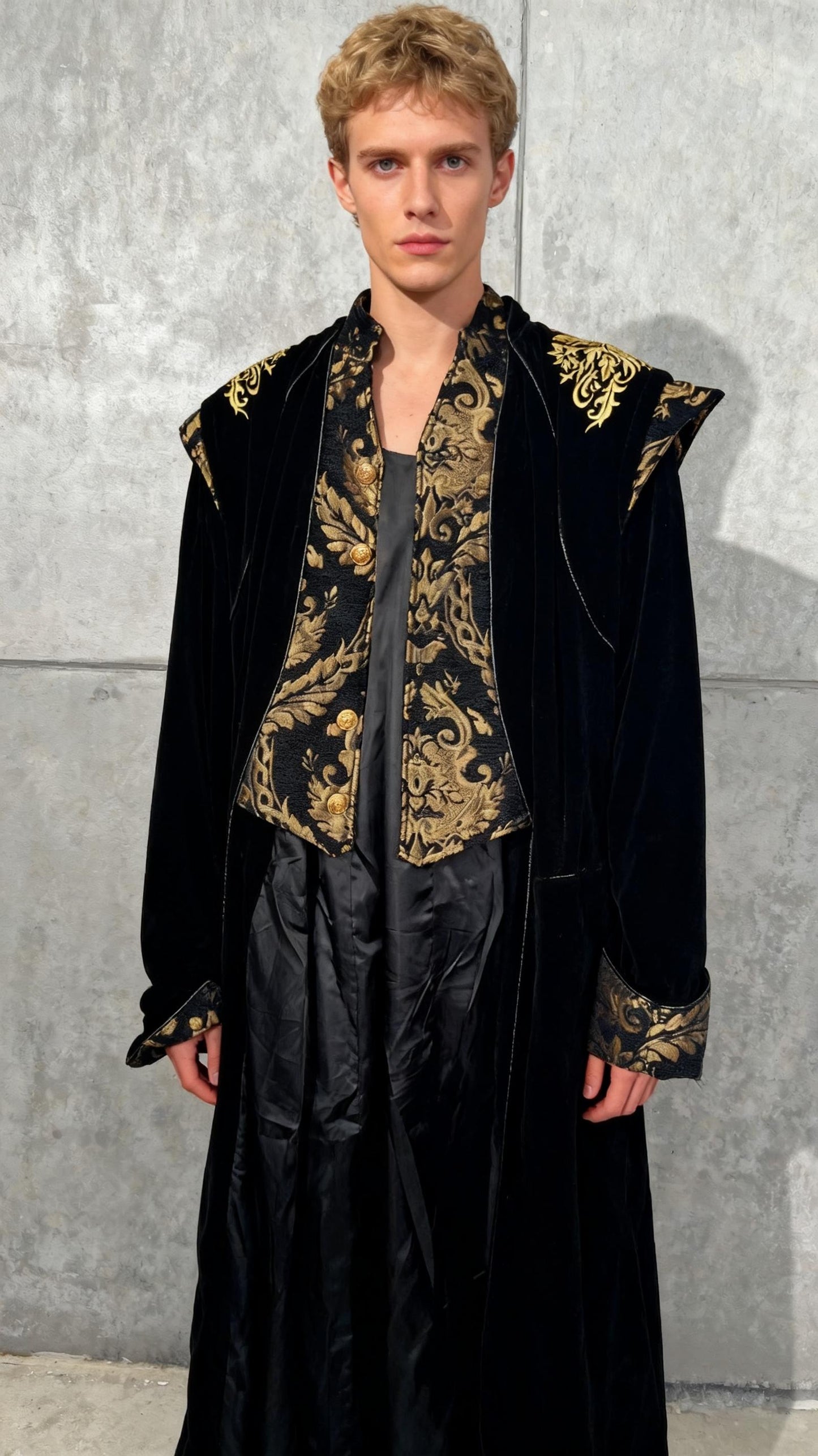 Men's Steampunk Medieval Tailcoat Jacket Victorian Gothic Frock Coat 2XL