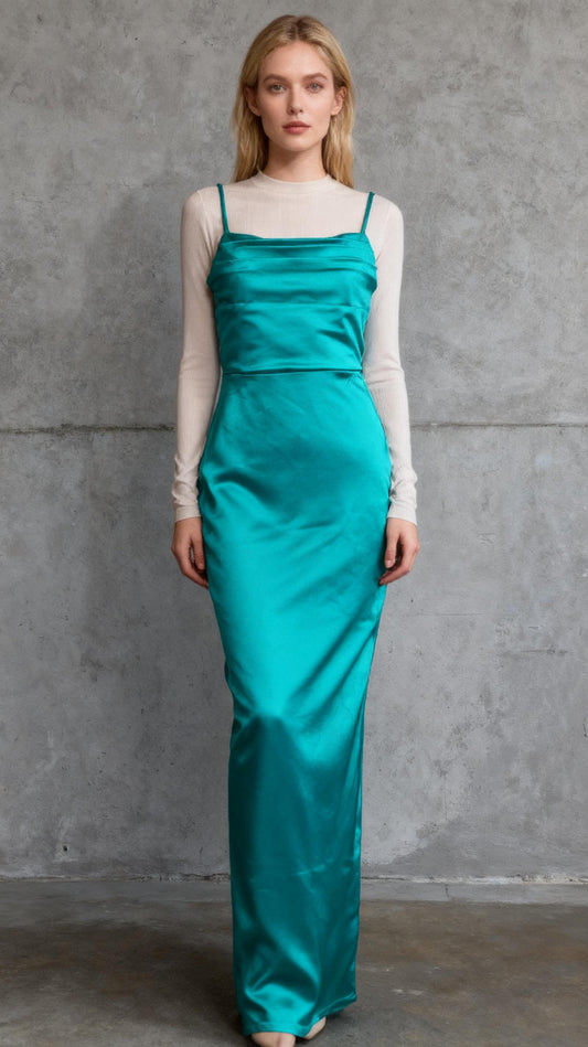 Women's Summer Satin Silk Maxi Bodycon Dresses Strapless Tube Hollow Out Long Party Club Dress  size S