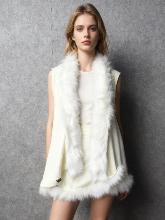 Women Winter Faux Fur Coat Long Plush Jacket Warm Fur Coat
