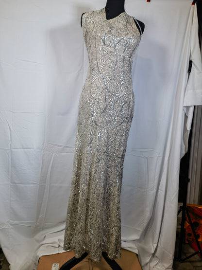 Long Gold Sequin Skirt Size S