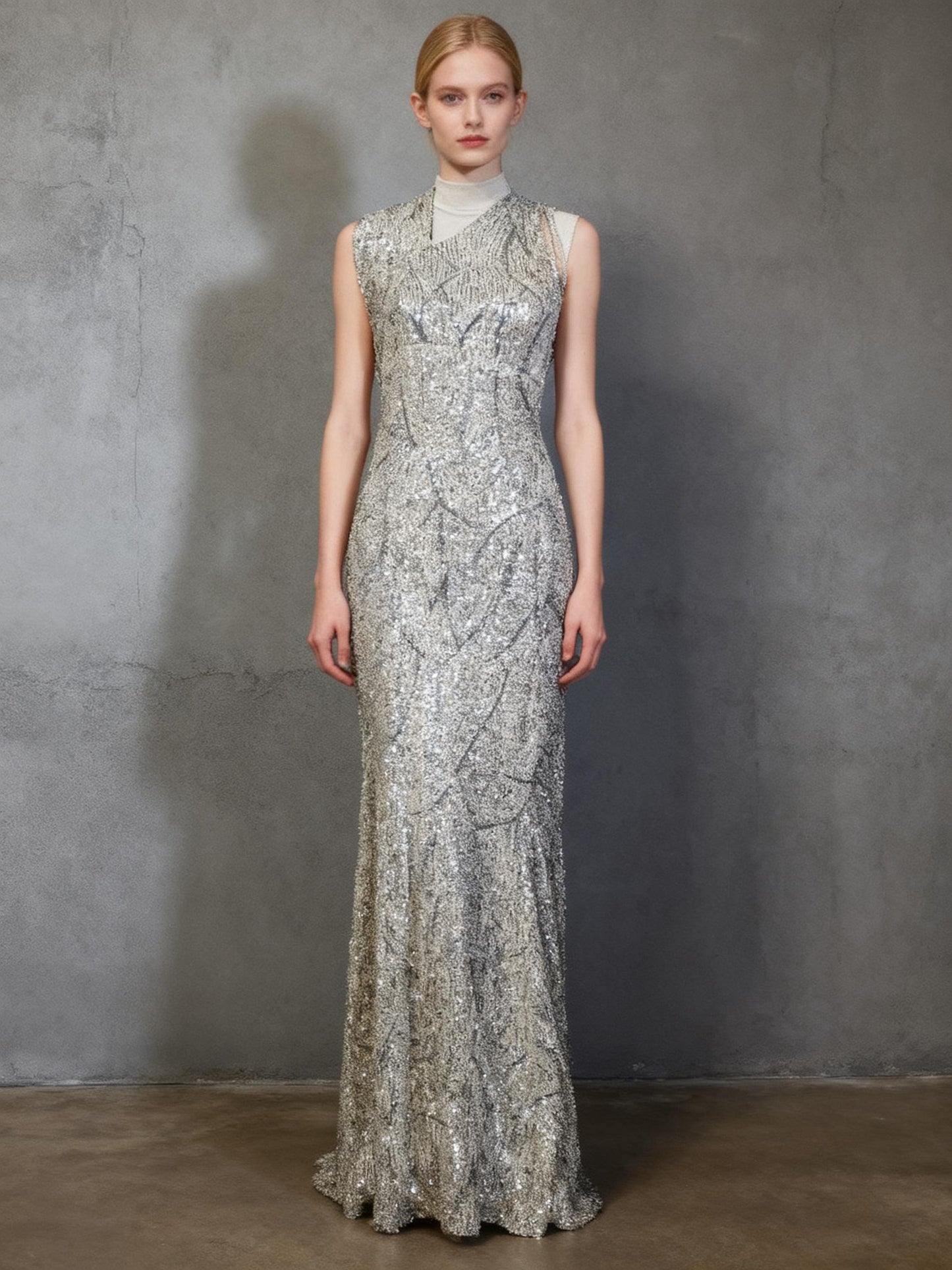 Long Gold Sequin Skirt Size S