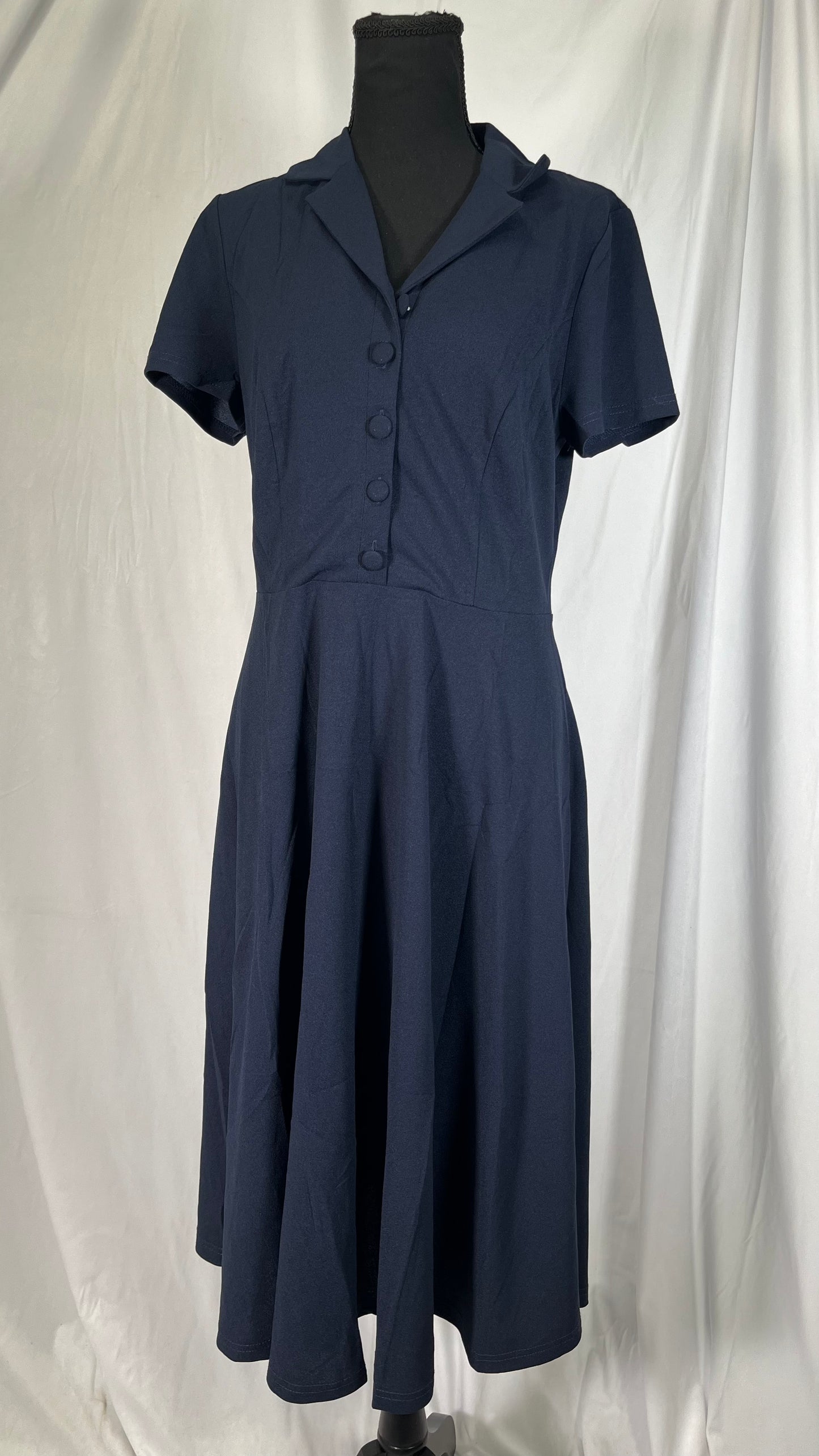 Wedtrend Women's Vintage A-Line Cocktail Dress V-Neck Elegant Evening Party Casual Cocktail Dress size L