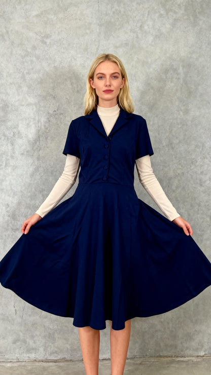 Wedtrend Women's Vintage A-Line Cocktail Dress V-Neck Elegant Evening Party Casual Cocktail Dress size L