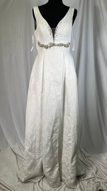 yabaa Boho Wedding Dress, Boho Dress, Ancient Greek Wedding Dress, Wedding Gown, Backless Bridal Dress, Ivory, 10size 6