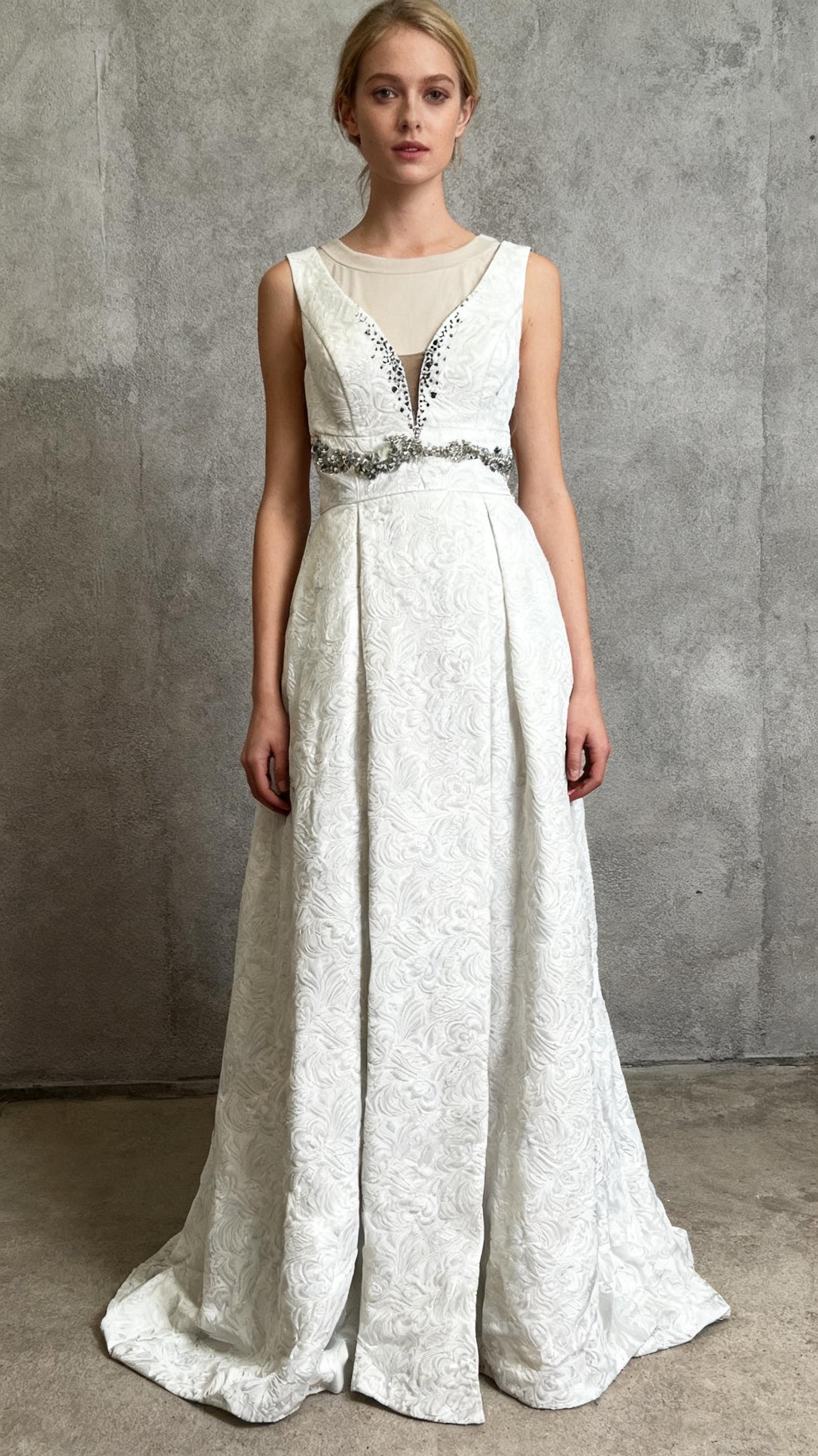 yabaa Boho Wedding Dress, Boho Dress, Ancient Greek Wedding Dress, Wedding Gown, Backless Bridal Dress, Ivory, 10size 6