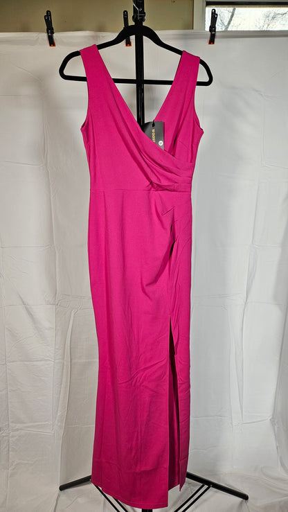 WOOSEA Women Sleeveless V Neck Split Evening Cocktail Long Dress