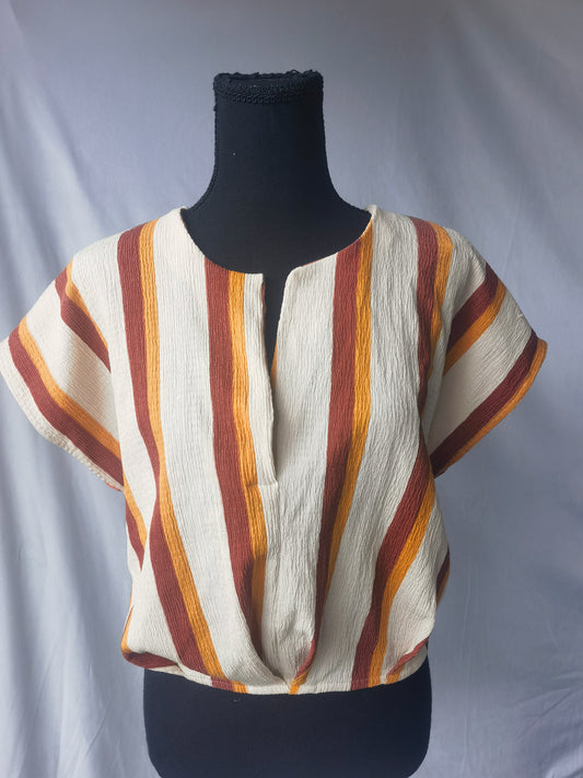 Zara Trafaluc Women's striped Boxy Top , size S