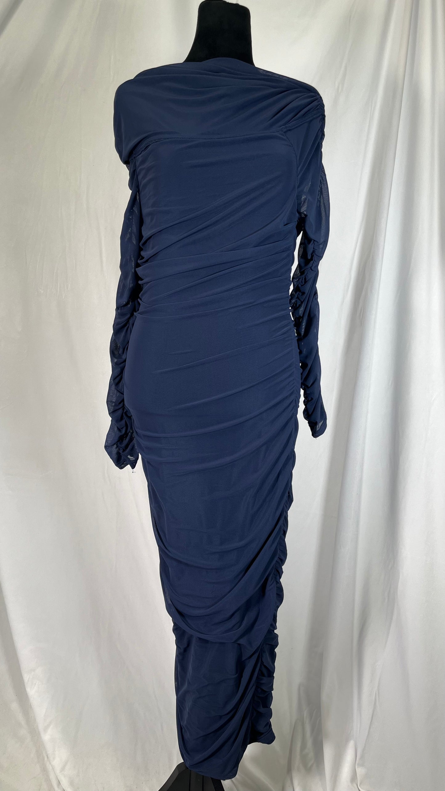 SHEIN Unity Lace Sleeve Ruched Detail Dress size S