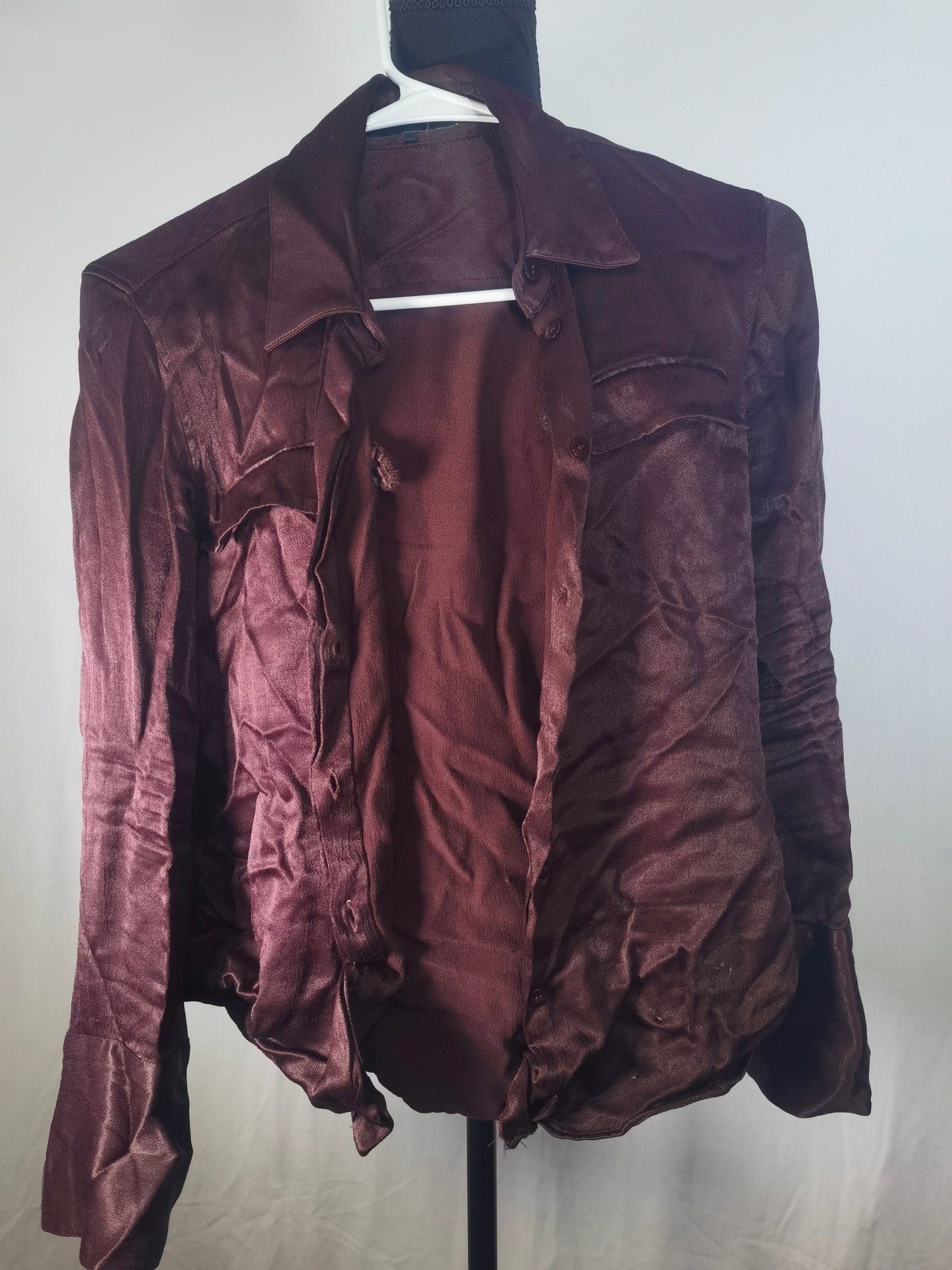 Women's Red Shirt Long Sleeve Size S