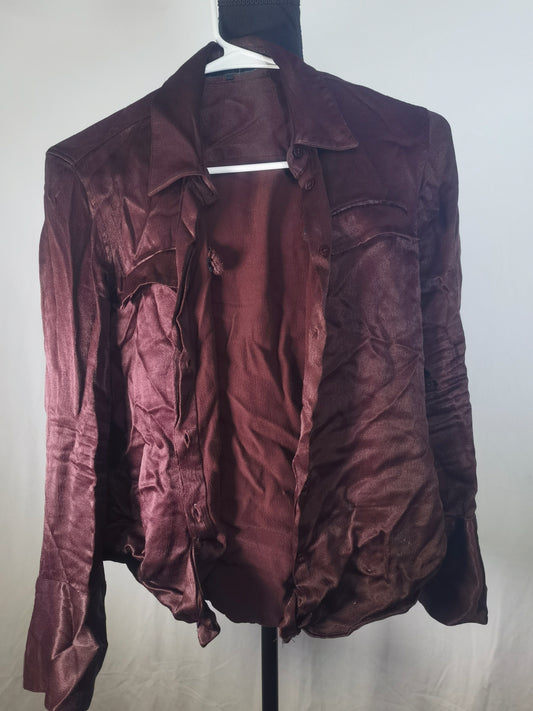 Women's Red Shirt Long Sleeve Size S