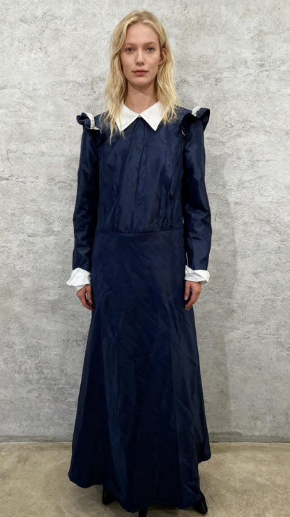 Women's 1890S Vintage Victorian Ball Gown Puff Sleeves Princess Dress Medieval Colonial Costume Empire Waist Gown size M