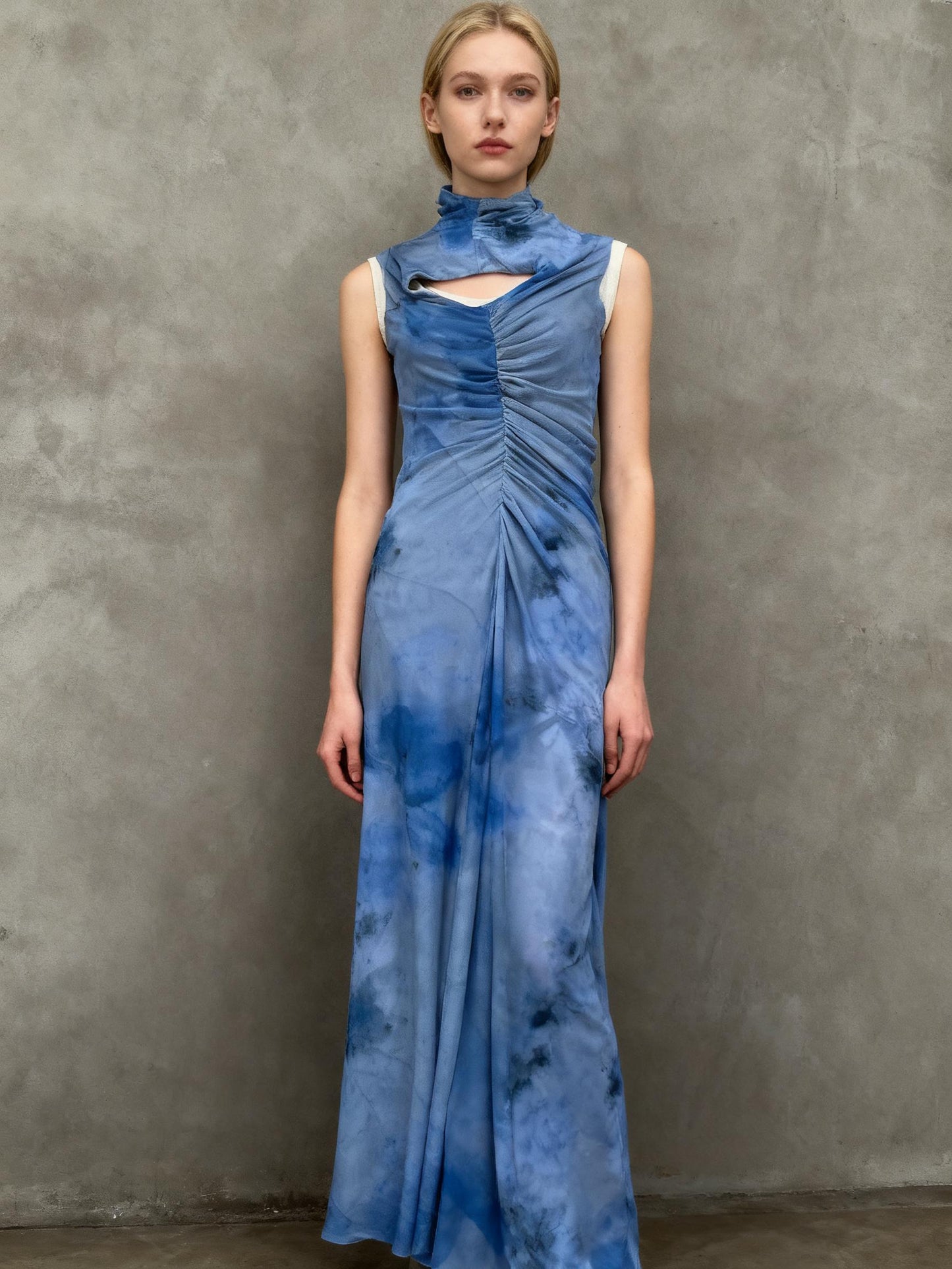 ZARA Blue Long Dress Size M
