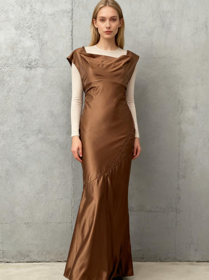 Brown Long Dress Size S