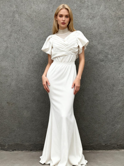 White Long Dress Size S