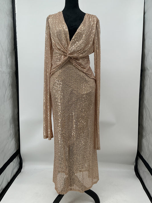 Gold Sequin Long Dress