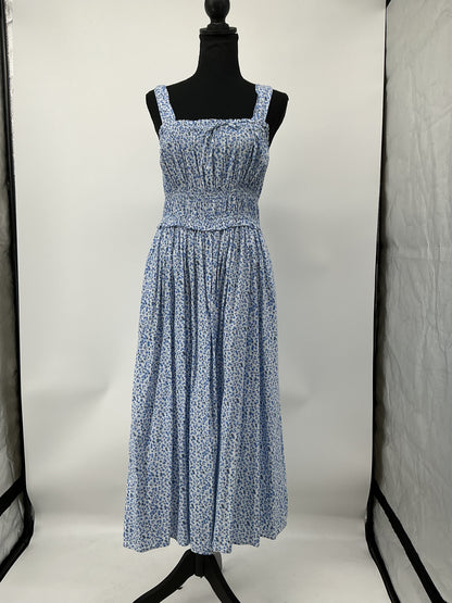 GAP Blue and White Floral Long Dress - Size S