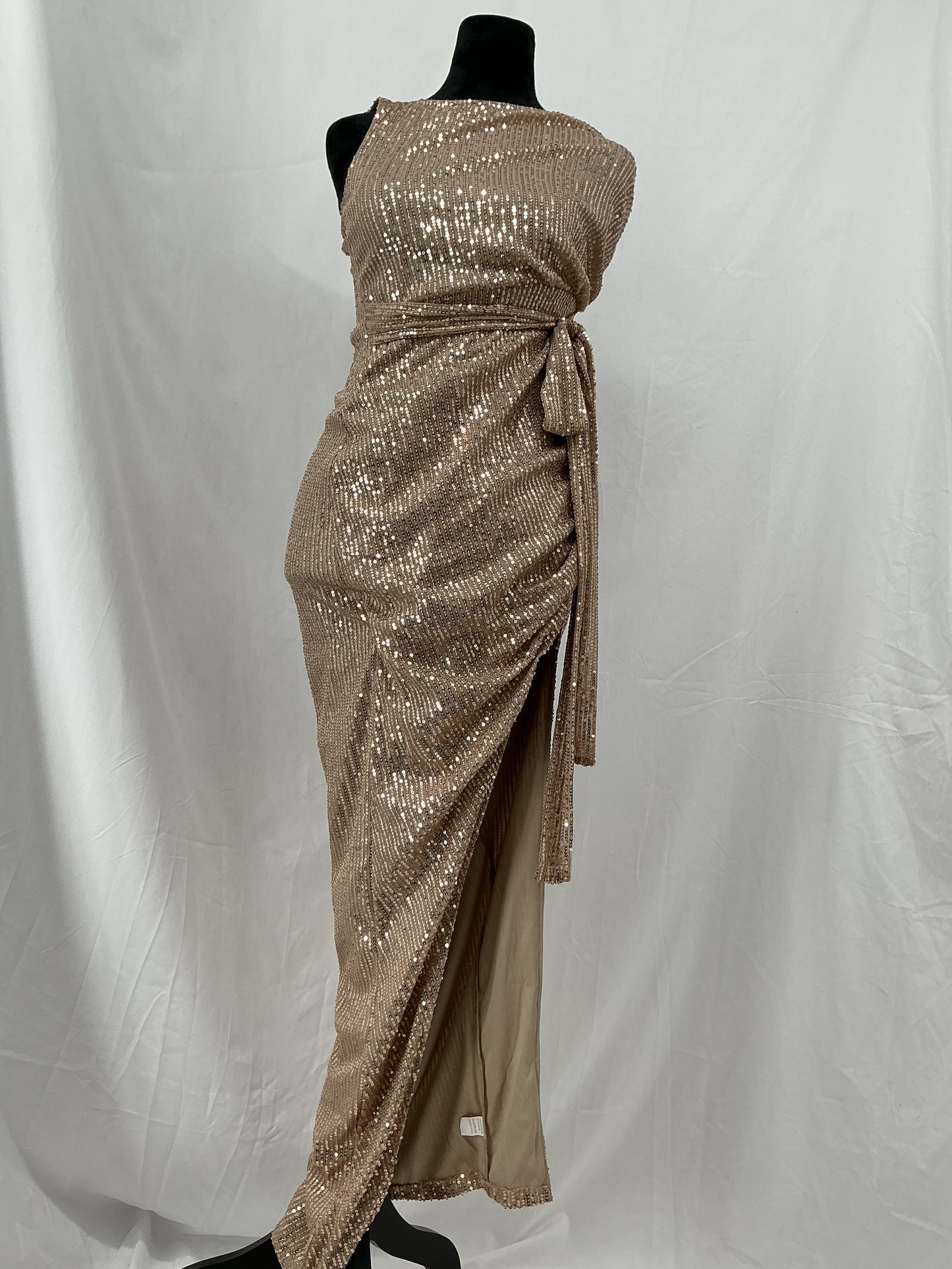 Gold Sequin Long Dress Size S