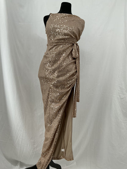 Gold Sequin Long Dress Size S