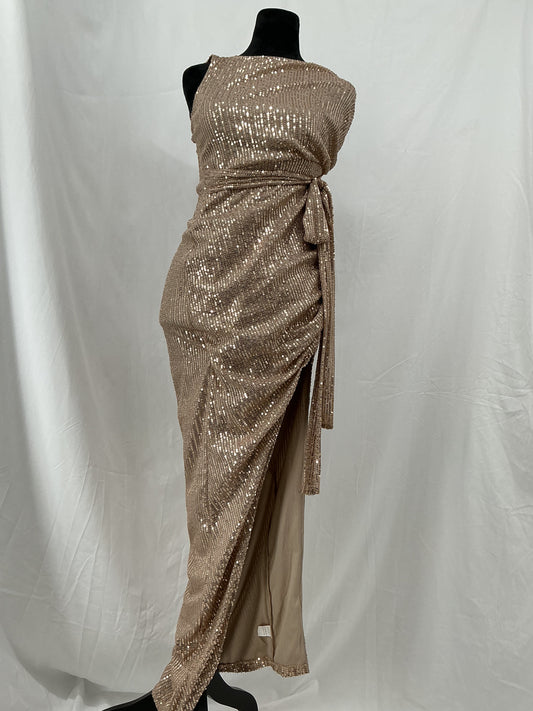 Gold Sequin Long Dress Size S