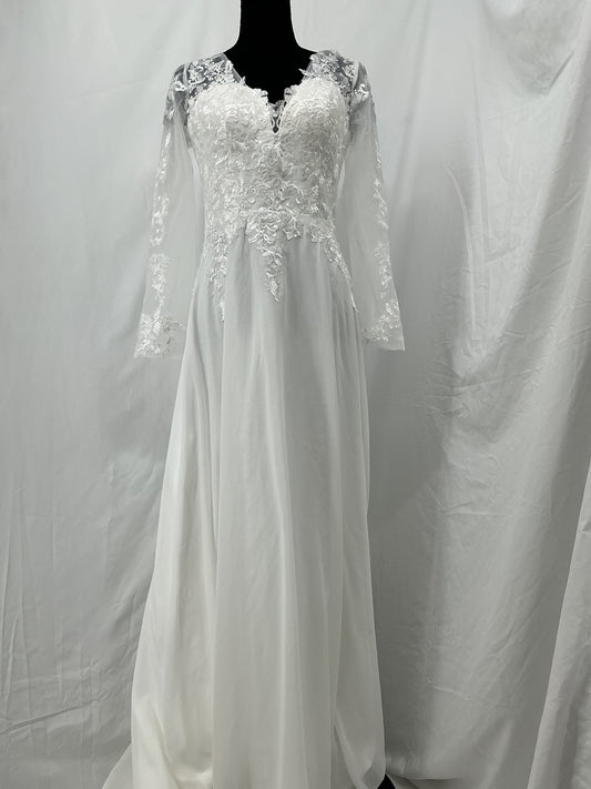 White Lace Long Dress Size 6
