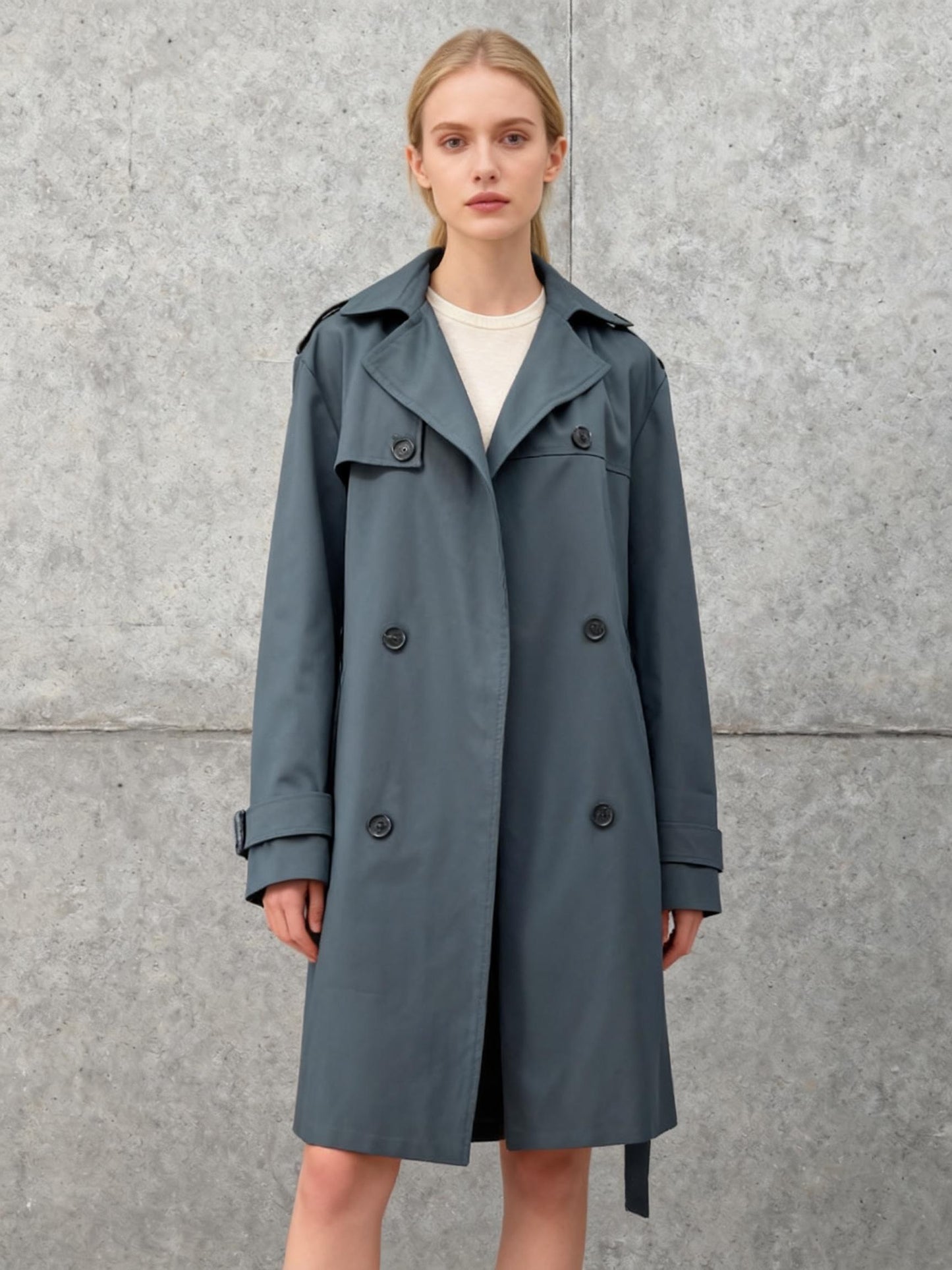 Grey Trench Coat Size No