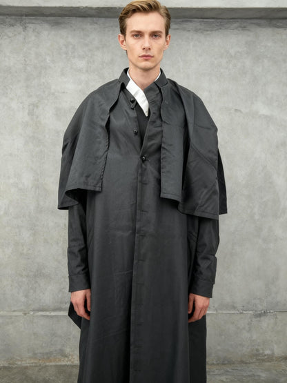 Long Black Coat Size L
