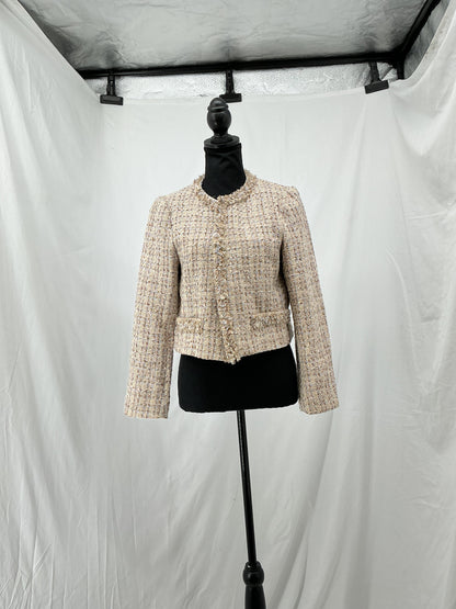 Beige Tweed Jacket Size M