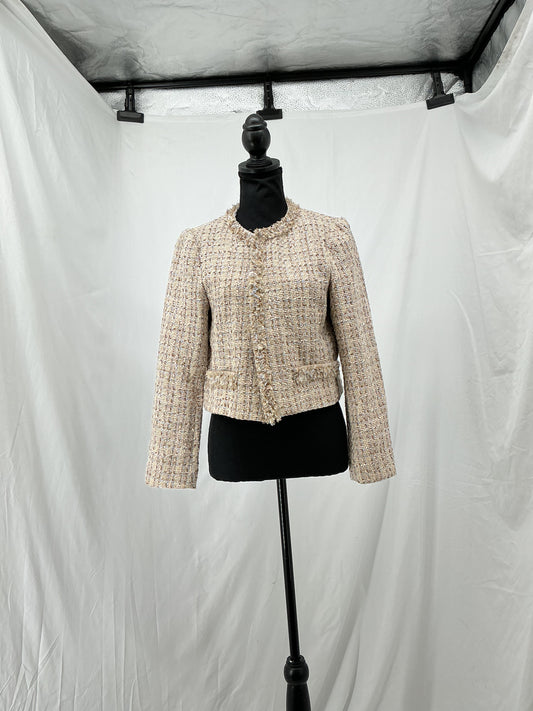 Beige Tweed Jacket Size M