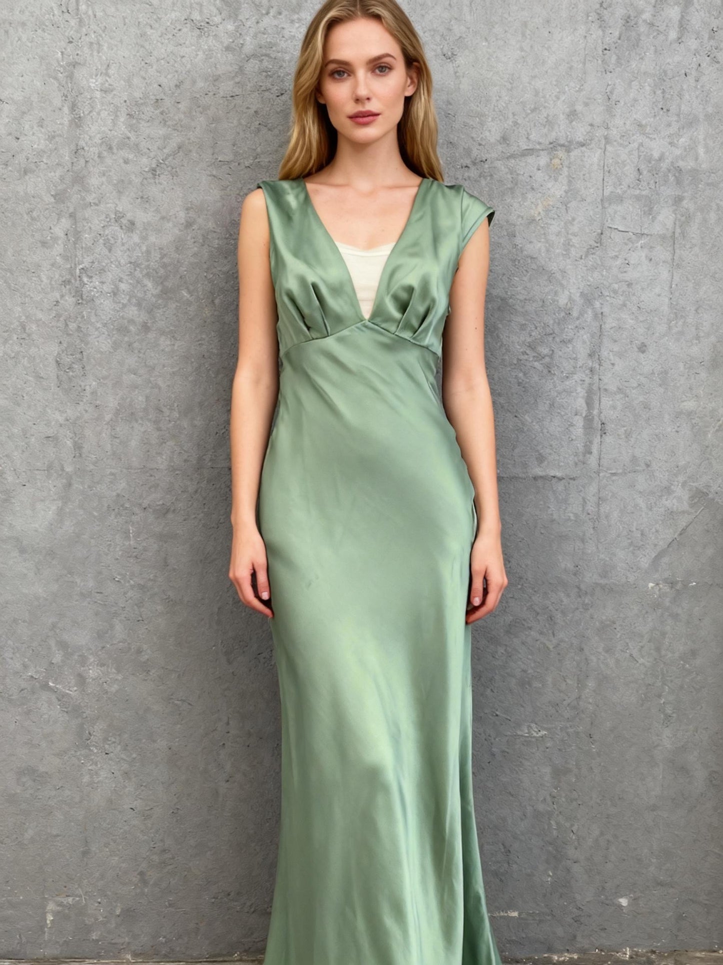 Sage Green Long Dress Size S