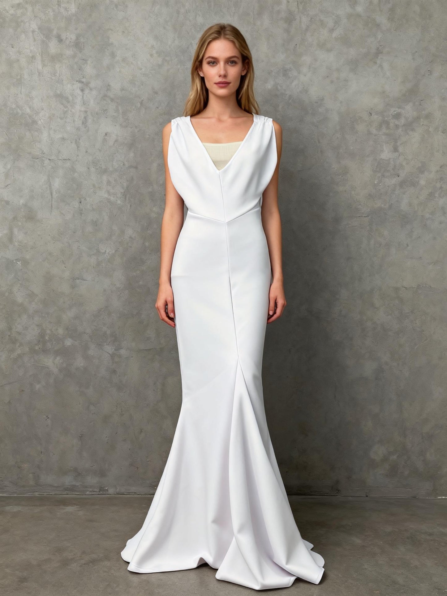 White Long Dress Size S