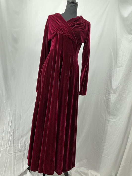 Maroon Velvet Dress size M