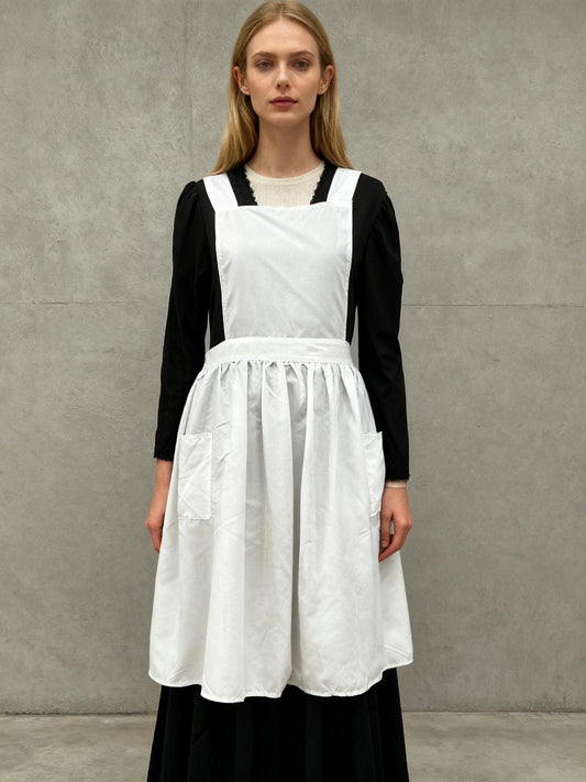 White Maid Apron Size S