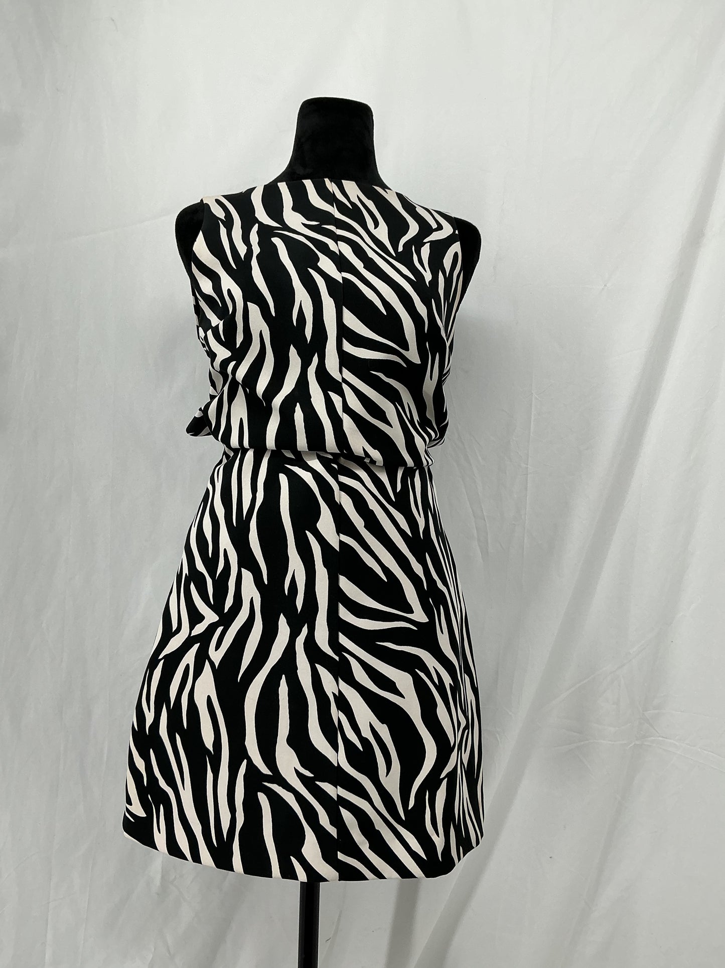 ZARA Black and White Zebra Style Dress Size S