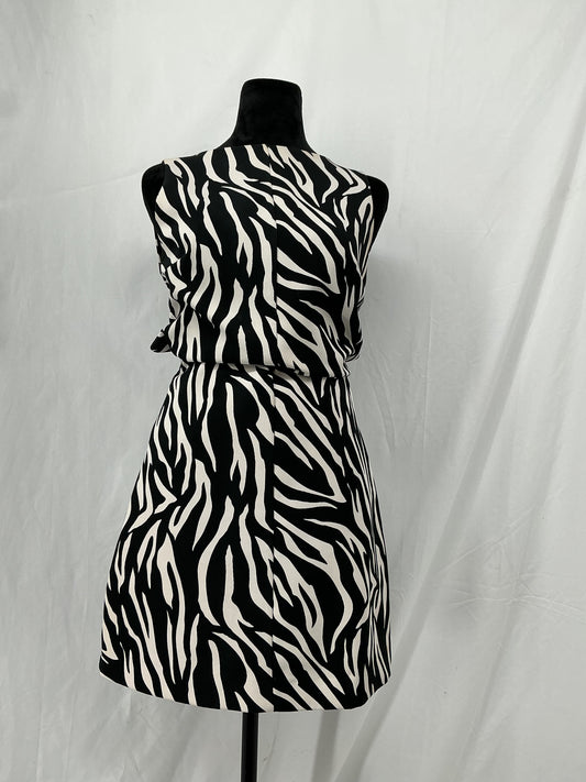 ZARA Black and White Zebra Style Dress Size S