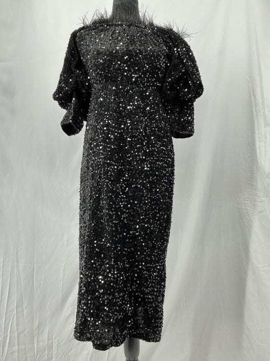 Black Sequin Dress Size M