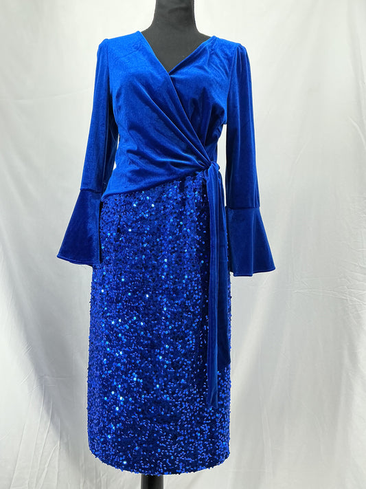 Blue Sequin Dress size M