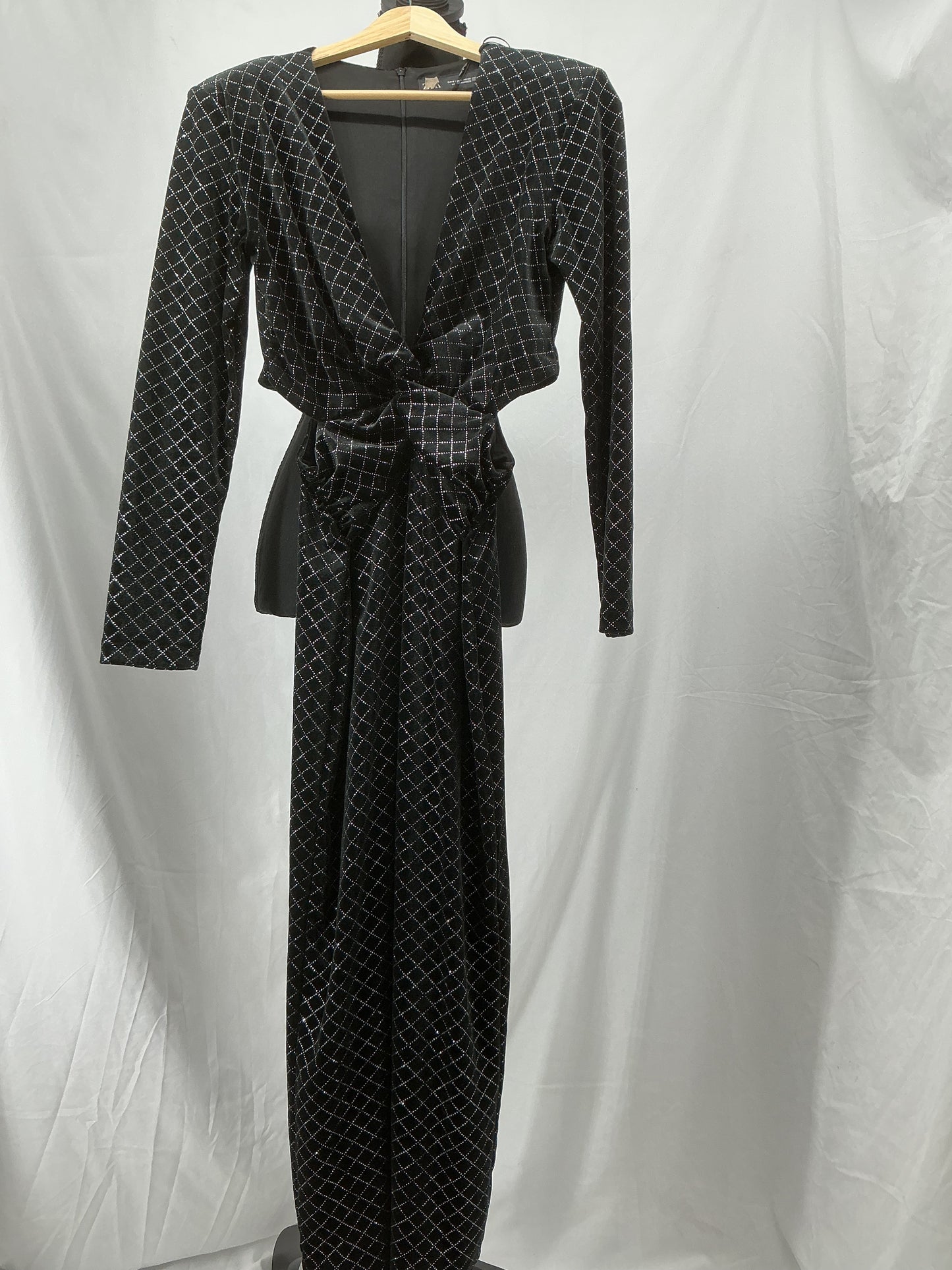 ZARA Black Patterned Dress Size M