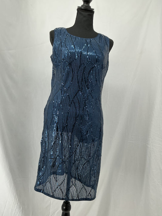 GRACE KARIN Blue Sequin Dress Size M