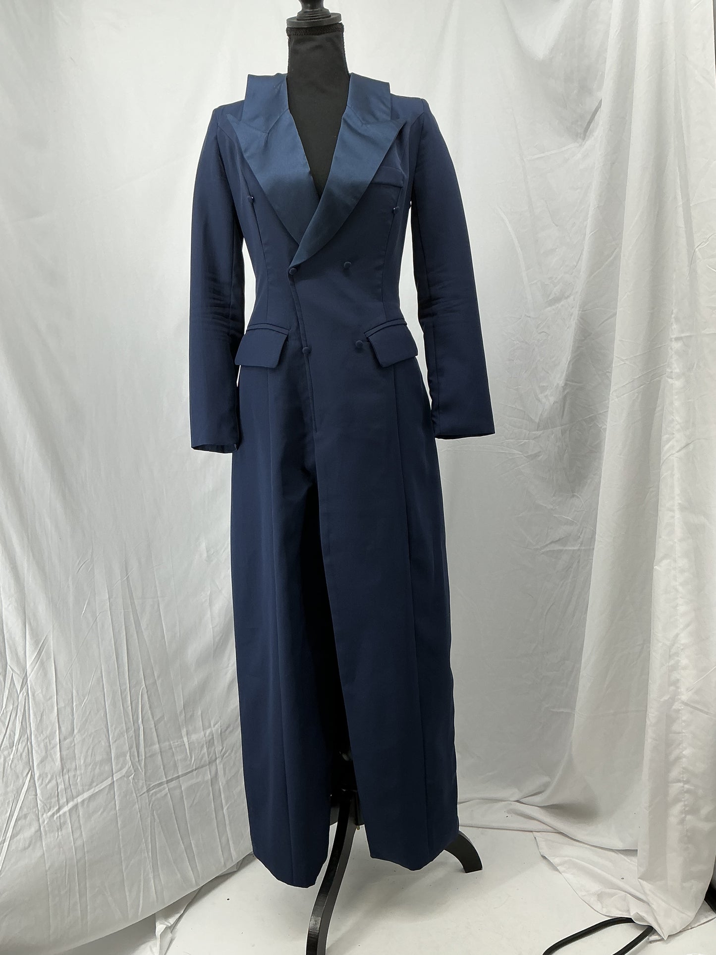 Navy Blue Suit Long Coat size No