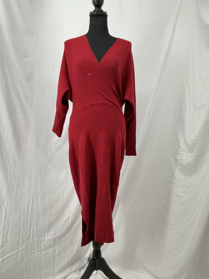 Long Sleeve Red Dress Size M
