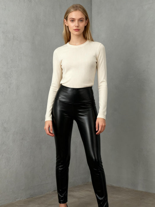 Black Leather Pants Size M