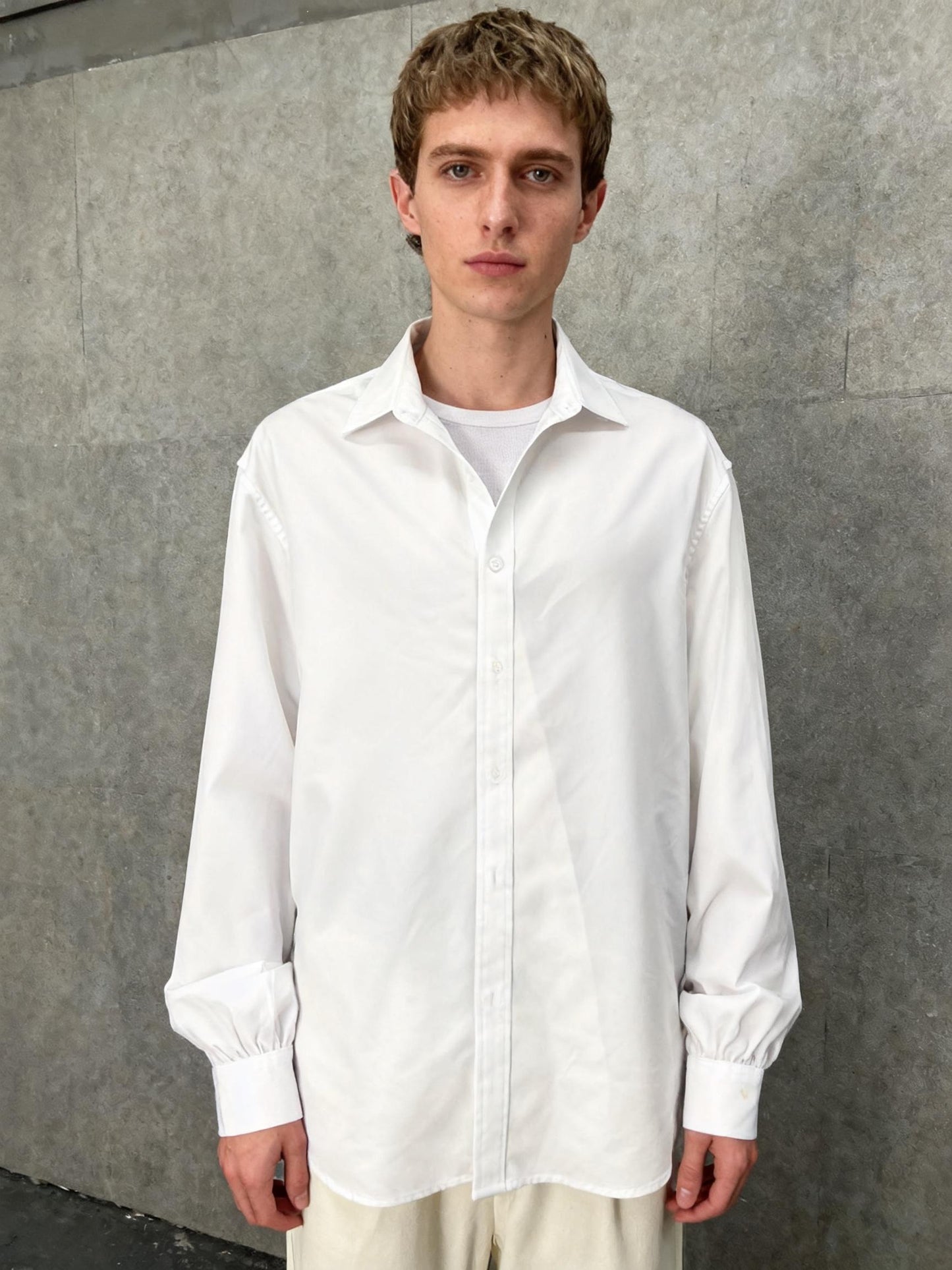White Button-up Shirt Size L