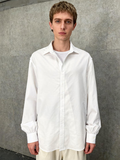 White Button-up Shirt Size L