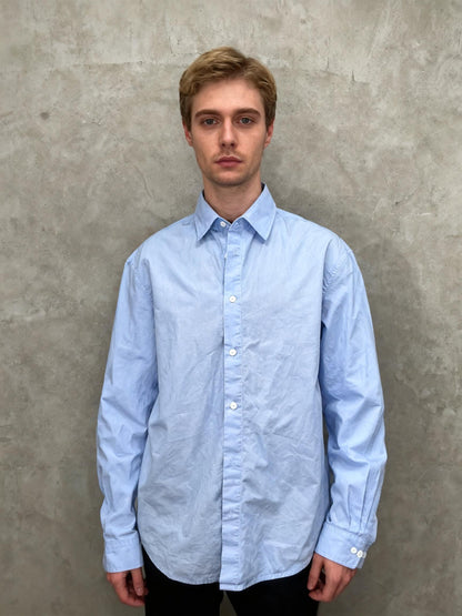 SHEIN Light Blue Button-up Shirt Size L